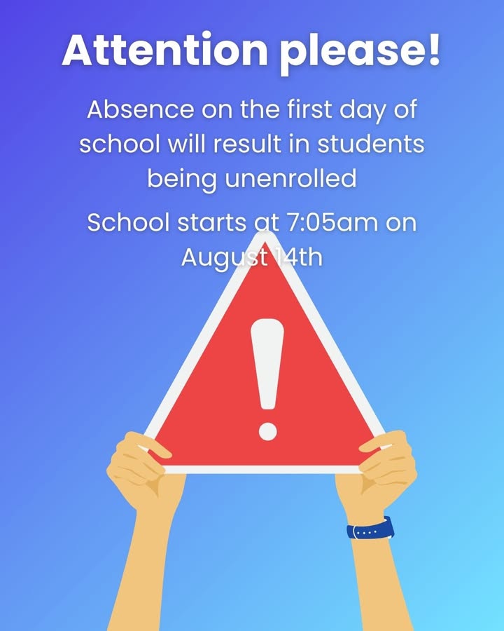 School kicks off tomorrow at 7:05am, so be there or you’ll be automatically unenrolled.