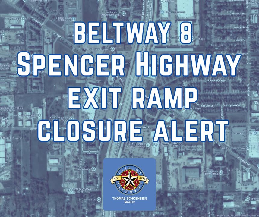 The Beltway 8 ramp to Spencer Highway is closed. Traffic shuffles to Fairmont until Monday.