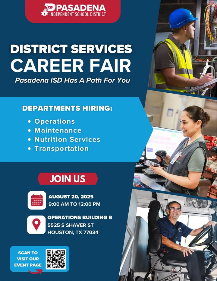 PISD has exciting career opportunities at the District Services Career Fair on August 20th. PISD has exciting career opportunities at the District Services Career Fair on August 20th.