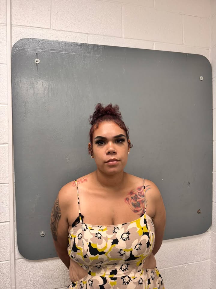 Denise was hiding more than just a warrant from Precinct 2 deputies last Thursday.