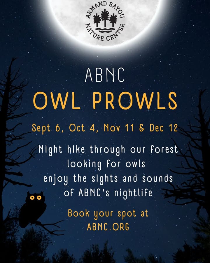 Prowl at Armand Bayou for a mix of bayou adventures, from blacksmithing to moonlit hikes and artistic explorations this Fall. Prowl at Armand Bayou for a mix of bayou adventures, from blacksmithing to moonlit hikes and artistic explorations this Fall.