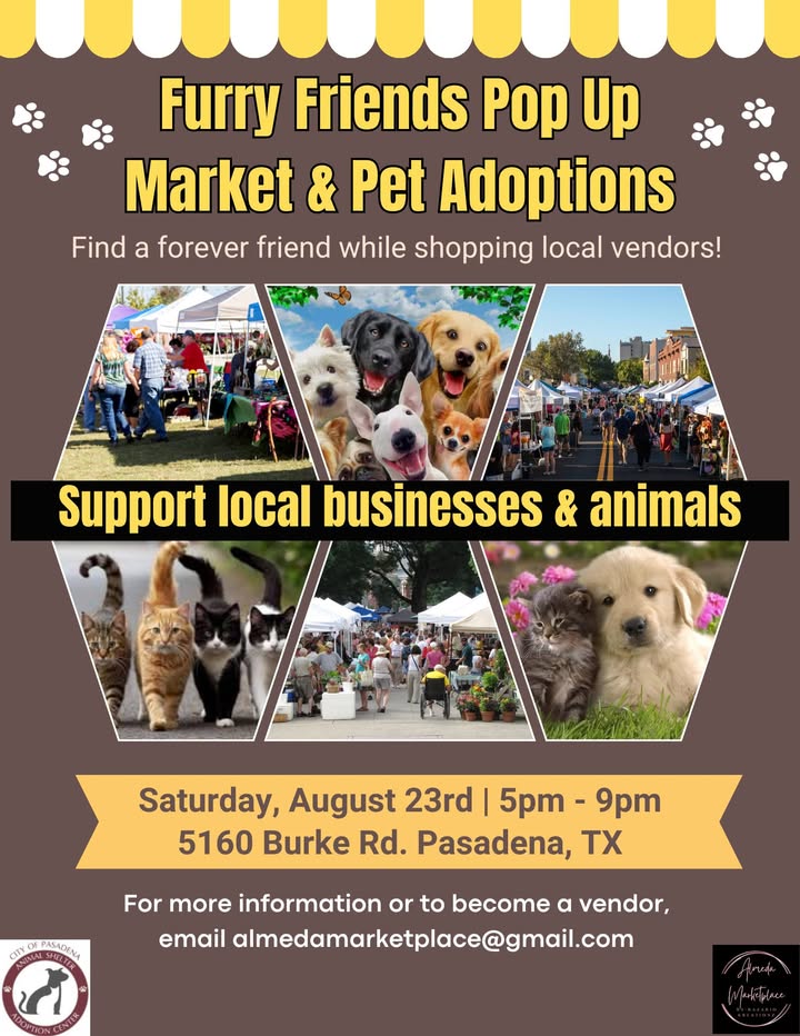 Your chance to adopt your new BFF this Saturday at the Animal Shelter’s Furry Friends Pop-Up Market.