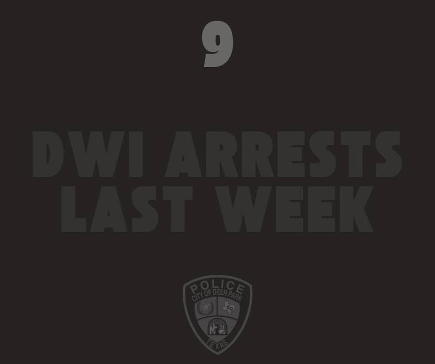 DPPD has had nine DWI arrests in just one week. It’s not worth it. DPPD has had nine DWI arrests in just one week. It’s not worth it.