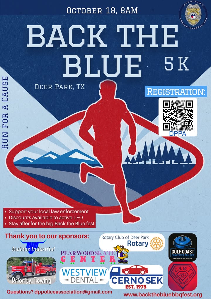Sign up now for the Back the Blue 5K and get your exclusive race t-shirt before registration closes on October 17th. Sign up now for the Back the Blue 5K and get your exclusive race t-shirt before registration closes on October 17th.