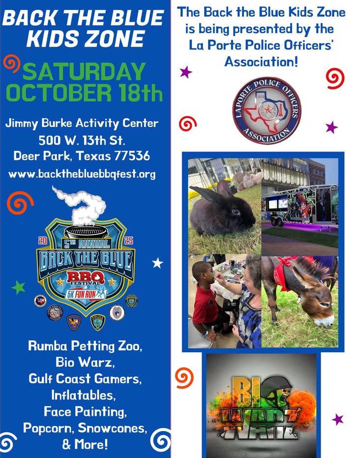 Get ready for the Blue Kids Zone returning the Back the Blue BBQ Festival & 5K Fun Run. Get ready for the Blue Kids Zone returning the Back the Blue BBQ Festival & 5K Fun Run.