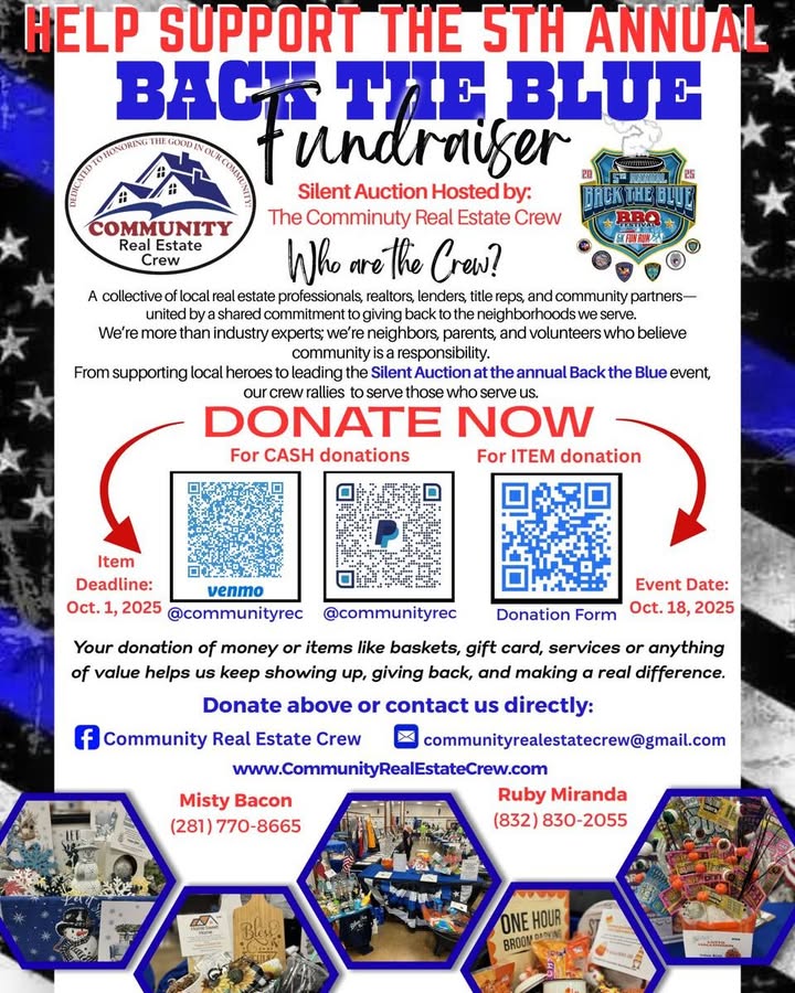 Join the fight for our heroes. Donate to the 5th Annual Back the Blue Fundraiser Silent Auction and make an impact.