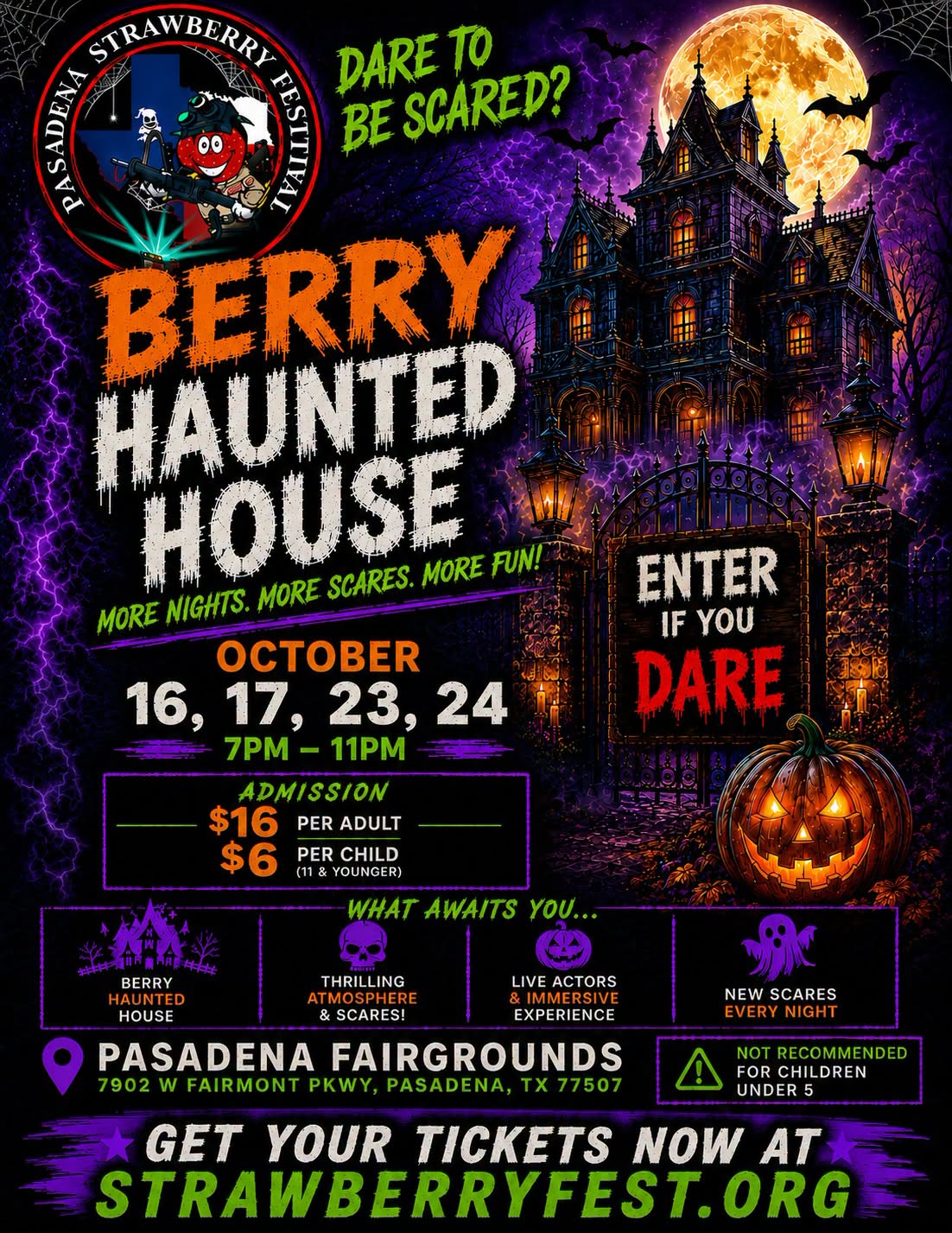 More nights, more frights: Berry Haunted House dares you to enter. More nights, more frights: Berry Haunted House dares you to enter.