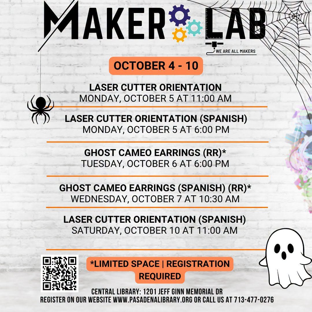 From lasers to ghosts, Central Library sparks creativity this October. From lasers to ghosts, Central Library sparks creativity this October.
