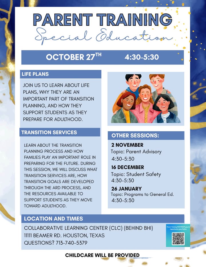 PISD Parents invited to special education session on life plans and transition services October 27th. PISD Parents invited to special education session on life plans and transition services October 27th.