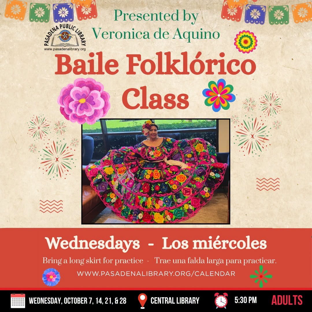 Explore Mexican dance traditions only at Central Library tonight with Veronica de Aquino.