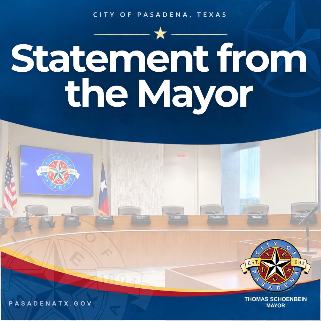 Mayor Schoenbein affirms support for Pasadena police leadership.
