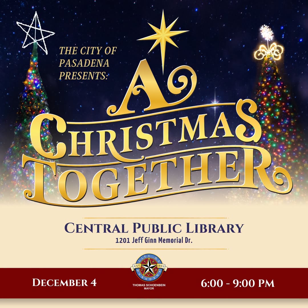 A Christmas Together will run from 6 to 9 p.m. December 4th at Central Public Library.