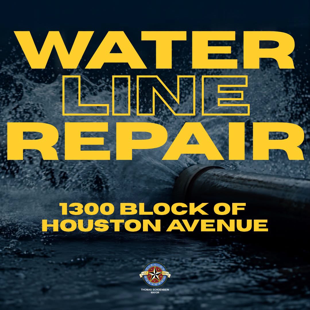 Water service interruption planned for Houston avenue due to main break.